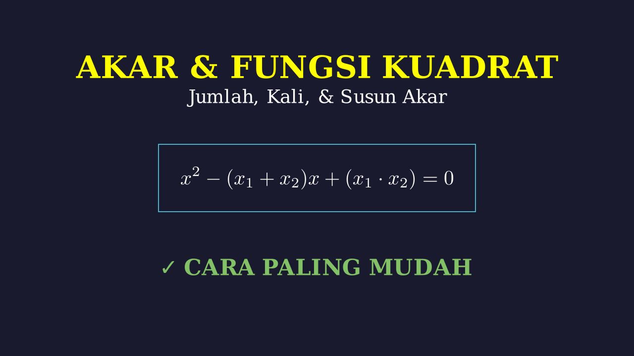 Fungsi Kuadrat: Operasi Akar dan Cara Menyusunnya