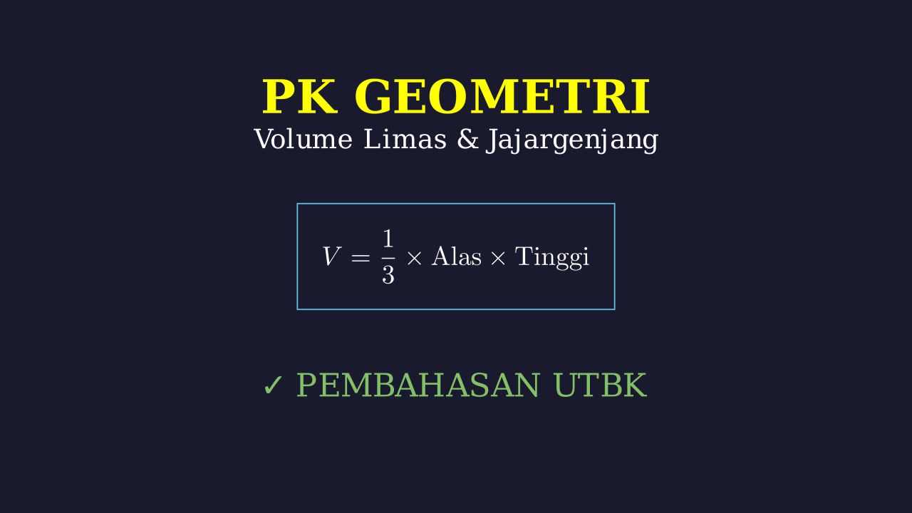 Volume dan Jarak pada Bangun Limas
