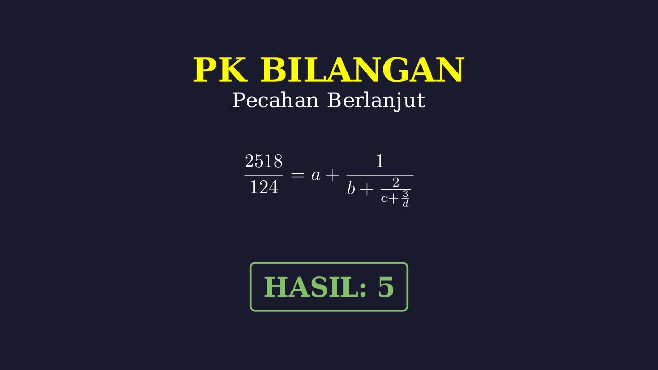 Menyelesaikan Pecahan Berlanjut