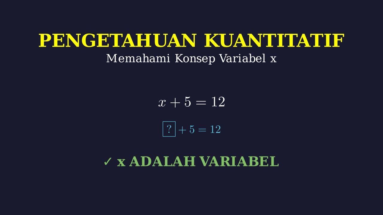 Mengenal Variabel X dalam Aljabar