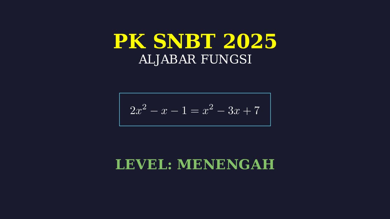 SNBT 2025: Titik Potong Dua Fungsi Kuadrat