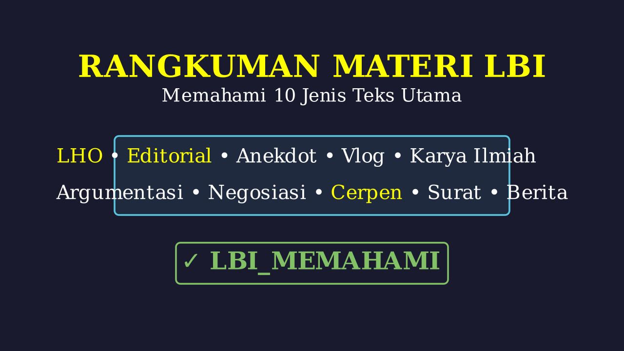 Rangkuman Berbagai Jenis Teks Bahasa Indonesia