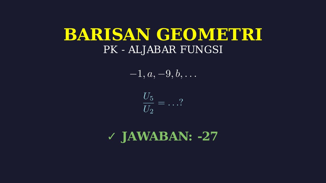 Barisan Geometri: Mencari Hasil Bagi Suku