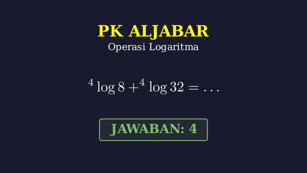 Operasi Hitung Logaritma