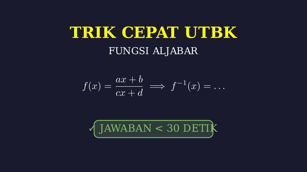 Trik Cepat Soal Fungsi UTBK