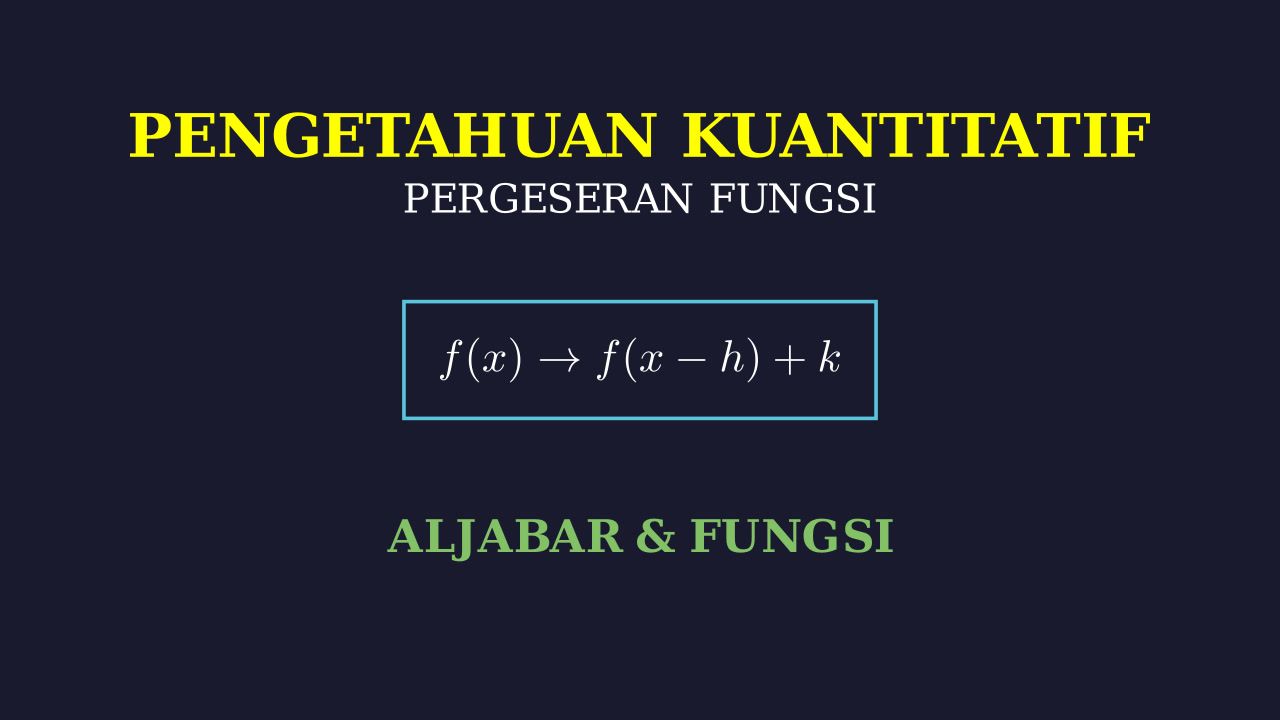 Pergeseran Fungsi