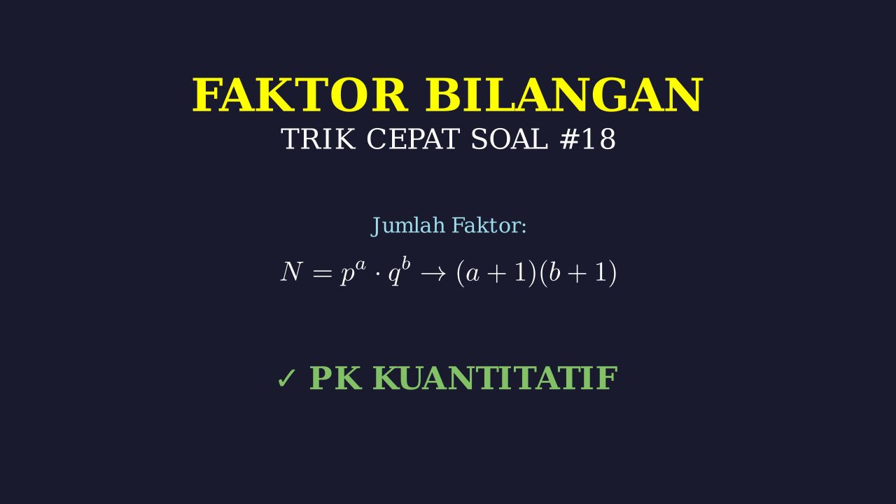 Trik Cepat Menentukan Faktor Bilangan
