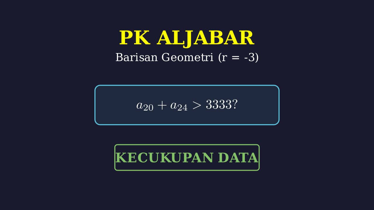Barisan Geometri: Soal Kecukupan Data