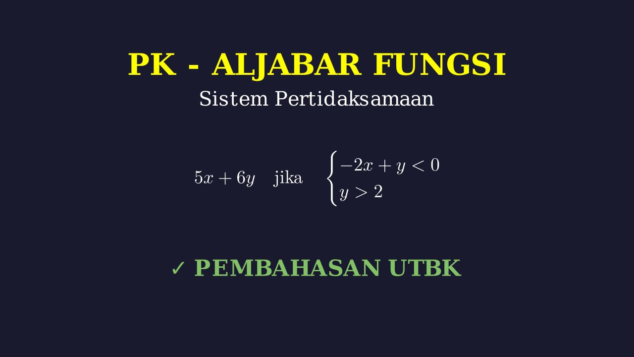 Sistem Pertidaksamaan Linear