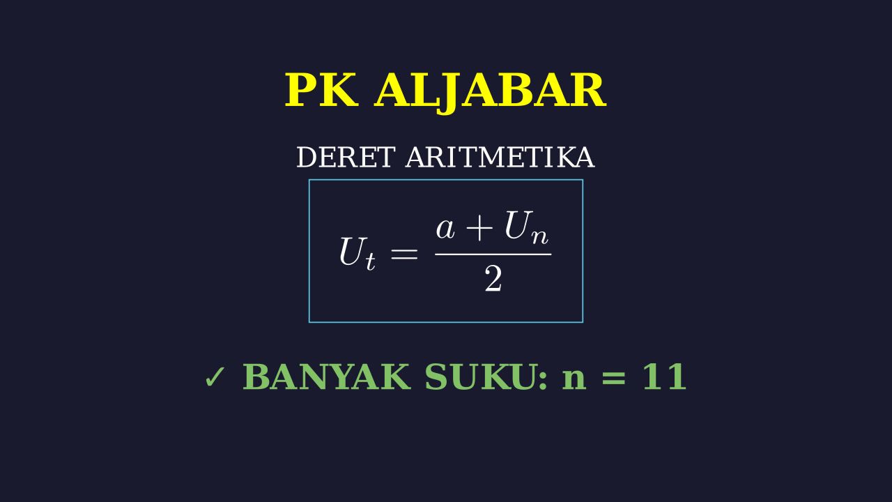 Mencari Banyak Suku Barisan Aritmetika