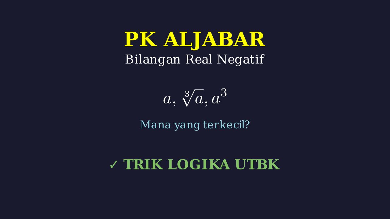 Perbandingan Nilai Eksponen Bilangan Negatif