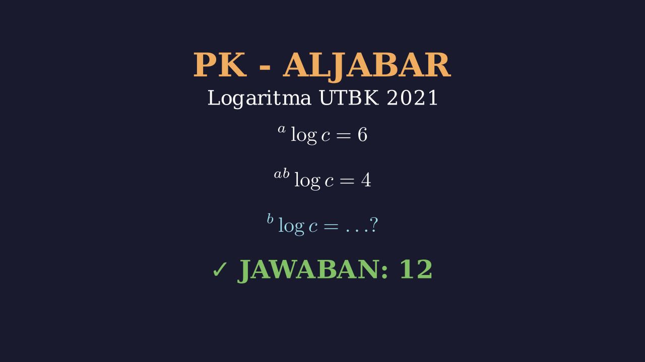 Logaritma: Soal UTBK 2021