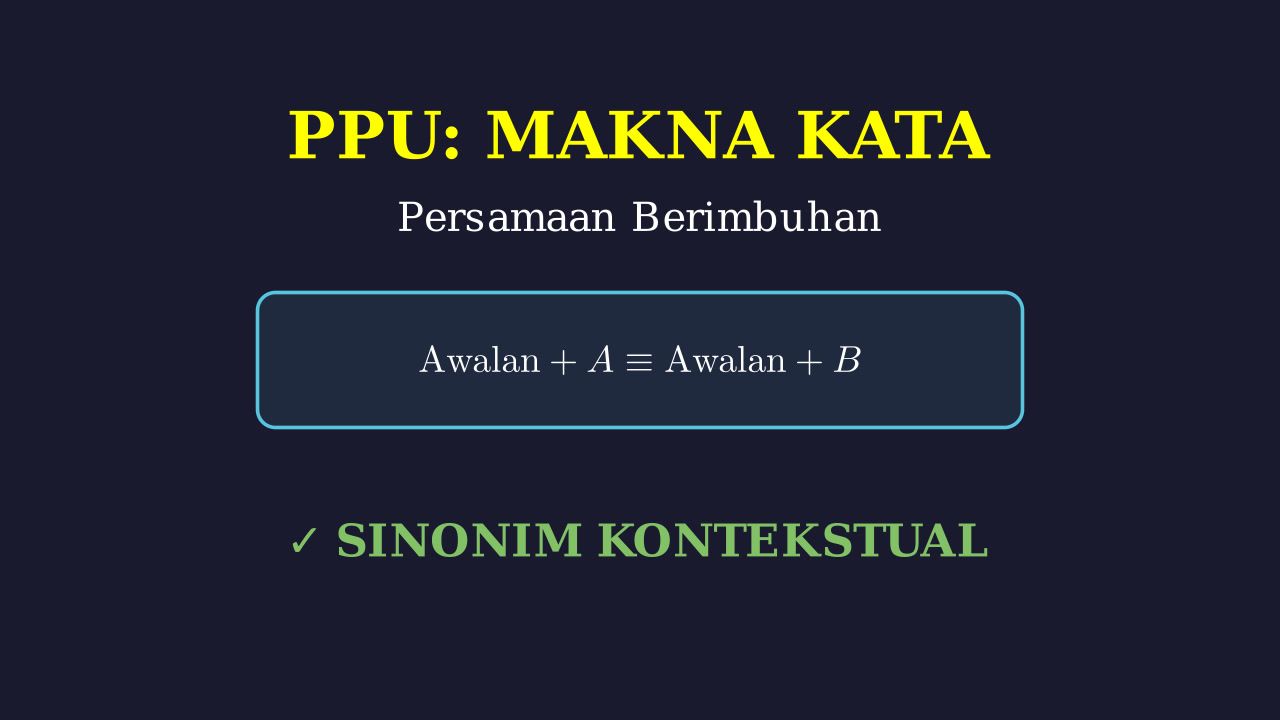 Rumus Kata Berimbuhan Searti