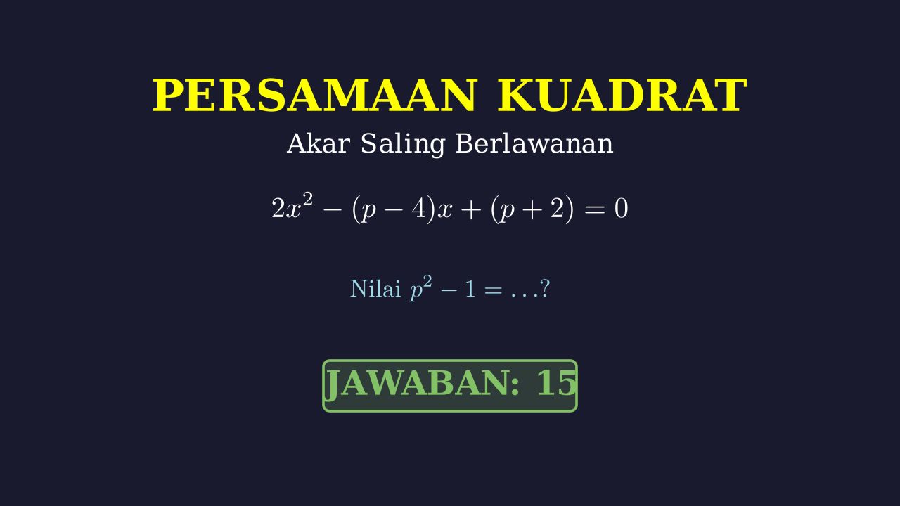 Persamaan Kuadrat: Akar Berlawanan