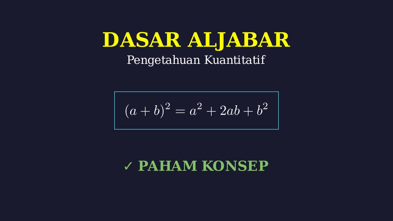 Dasar-Dasar Aljabar