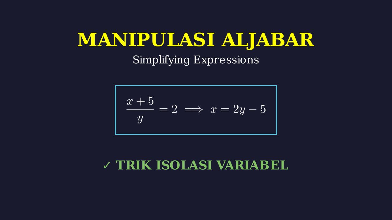 Algebraic Manipulation: Simplifying Expressions