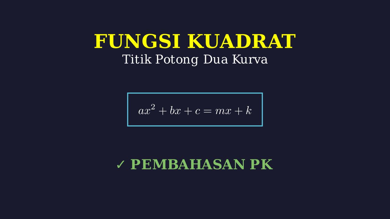 Titik Potong Dua Kurva: Fungsi Kuadrat