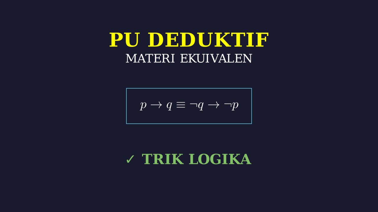 Memahami Konsep Ekuivalen