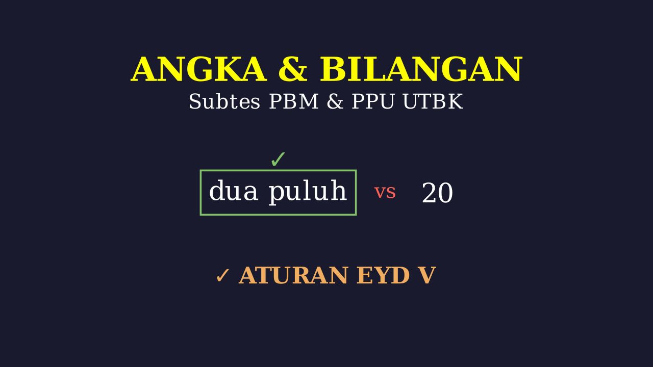 Penulisan Angka Dan Bilangan: Subtest PBM