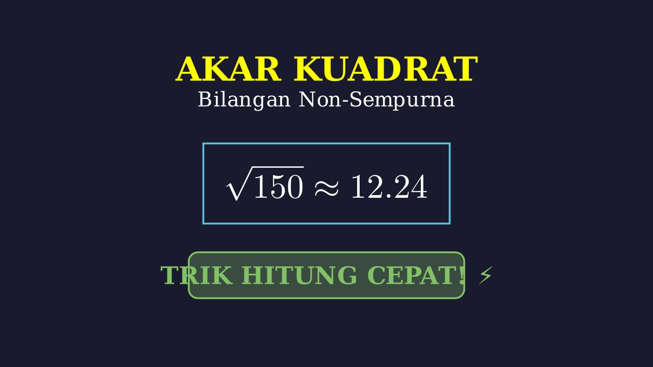 Menghitung Akar Kuadrat Bilangan Besar & Tak Sempurna