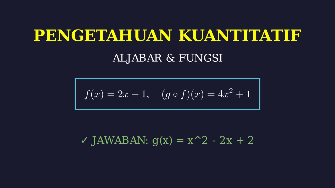 Panduan Penyelesaian Soal