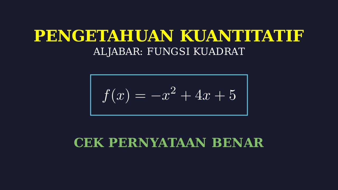 Analisis Karakteristik Fungsi Kuadrat