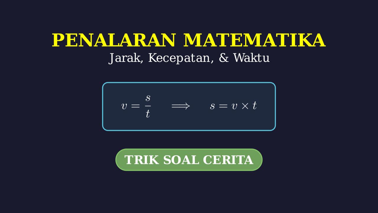 Soal Cerita Jarak, Kecepatan, dan Waktu