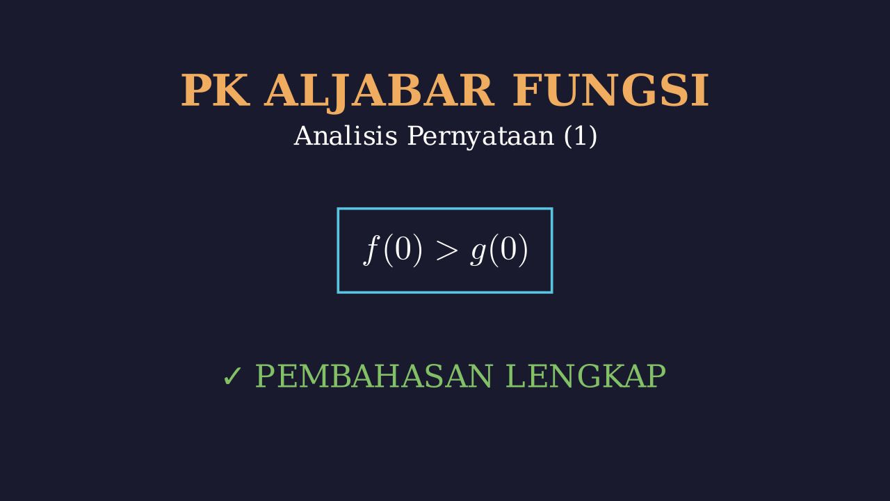Membandingkan Nilai Fungsi: f(x) dan g(x)