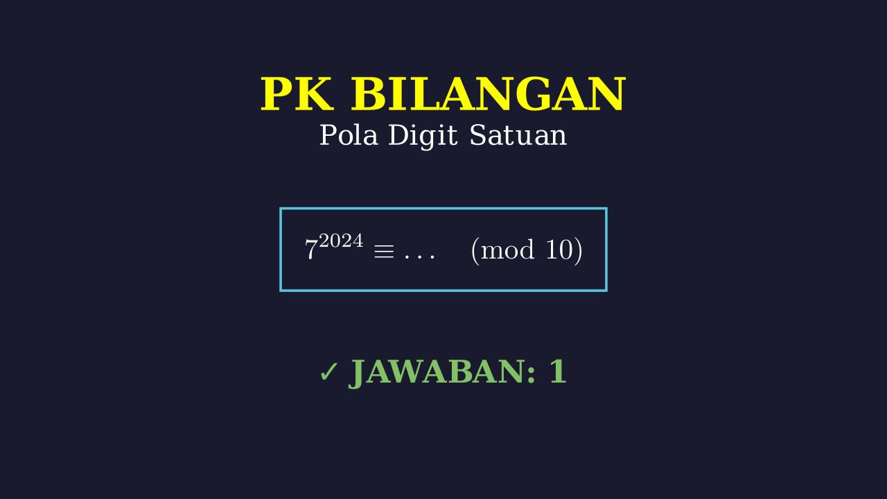 Menentukan Pola Digit Satuan