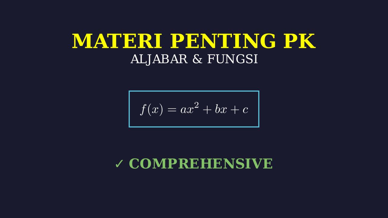 Materi Penting Pengetahuan Kuantitatif