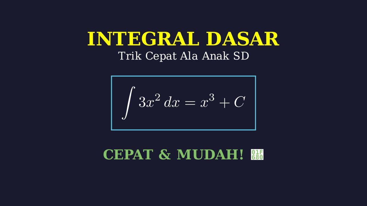 Integral Dasar: Konsep & Trik Cepat SD
