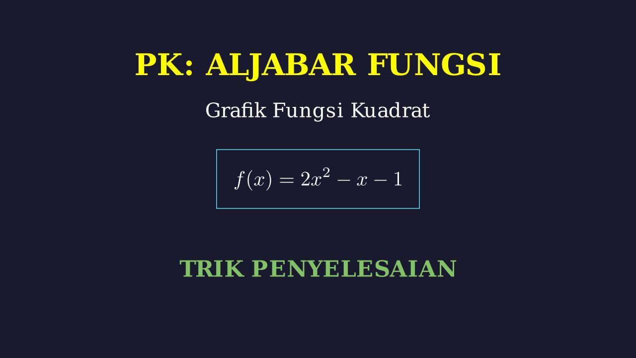 Penyelesaian Soal Grafik Fungsi Kuadrat