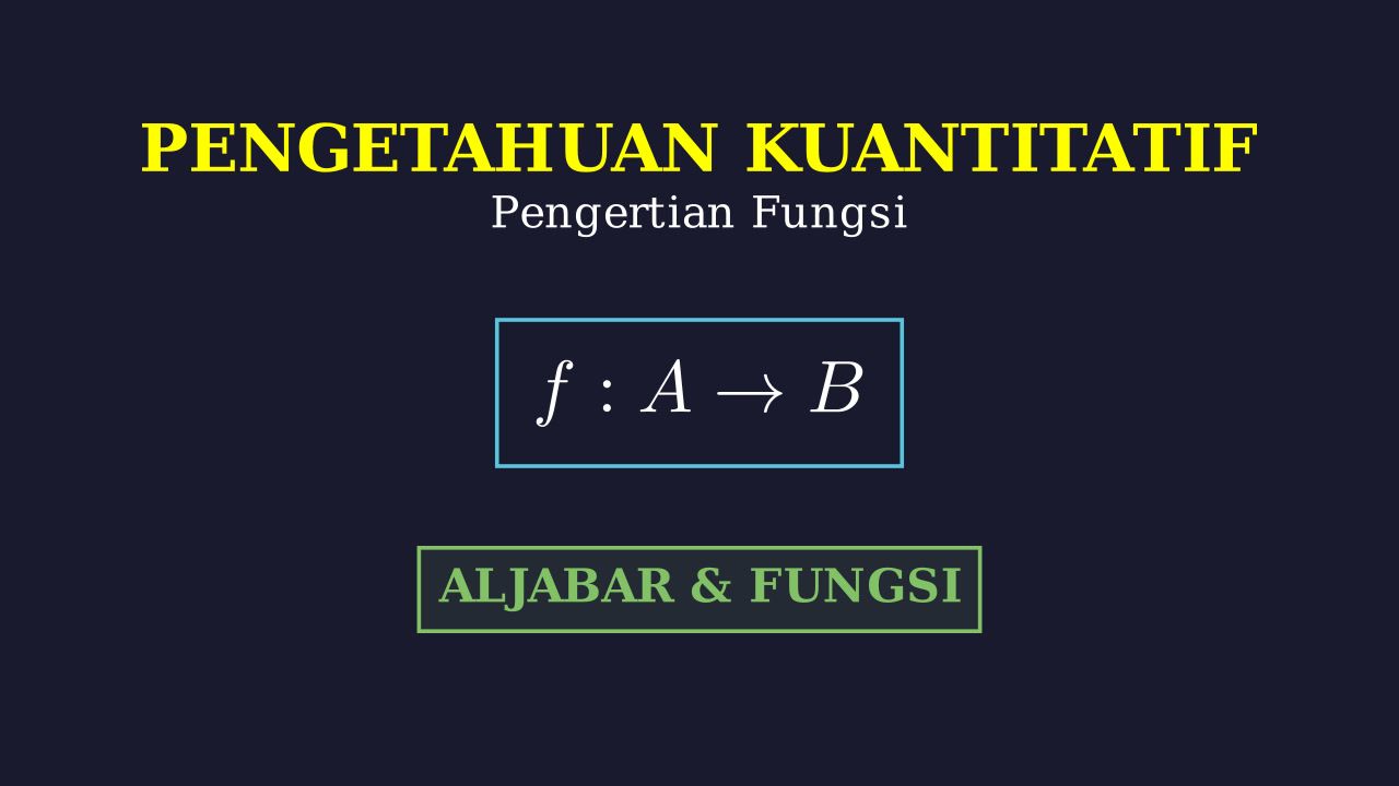 Konsep Dasar Fungsi