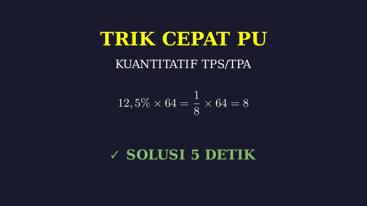 Trik Cepat Matematika TPS & TPA