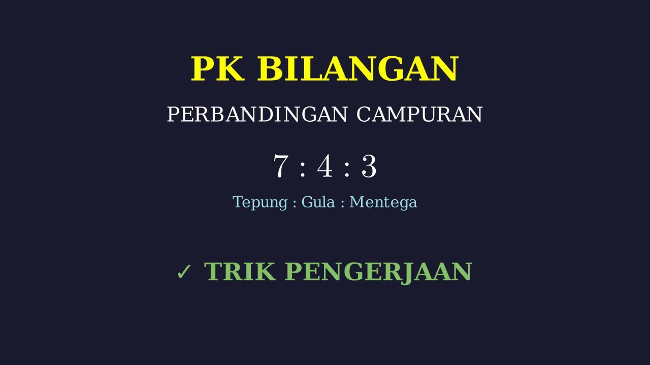 Soal Perbandingan: Rasio Bahan Kue