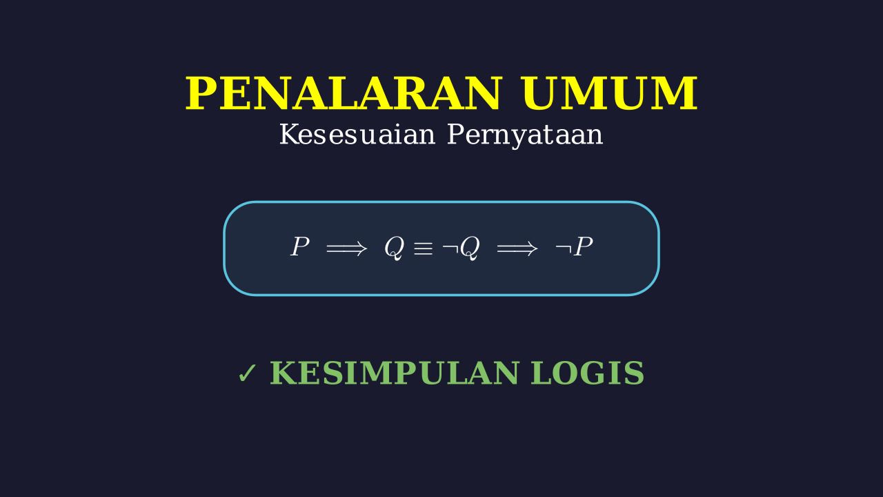 Analisis Kesesuaian Pernyataan