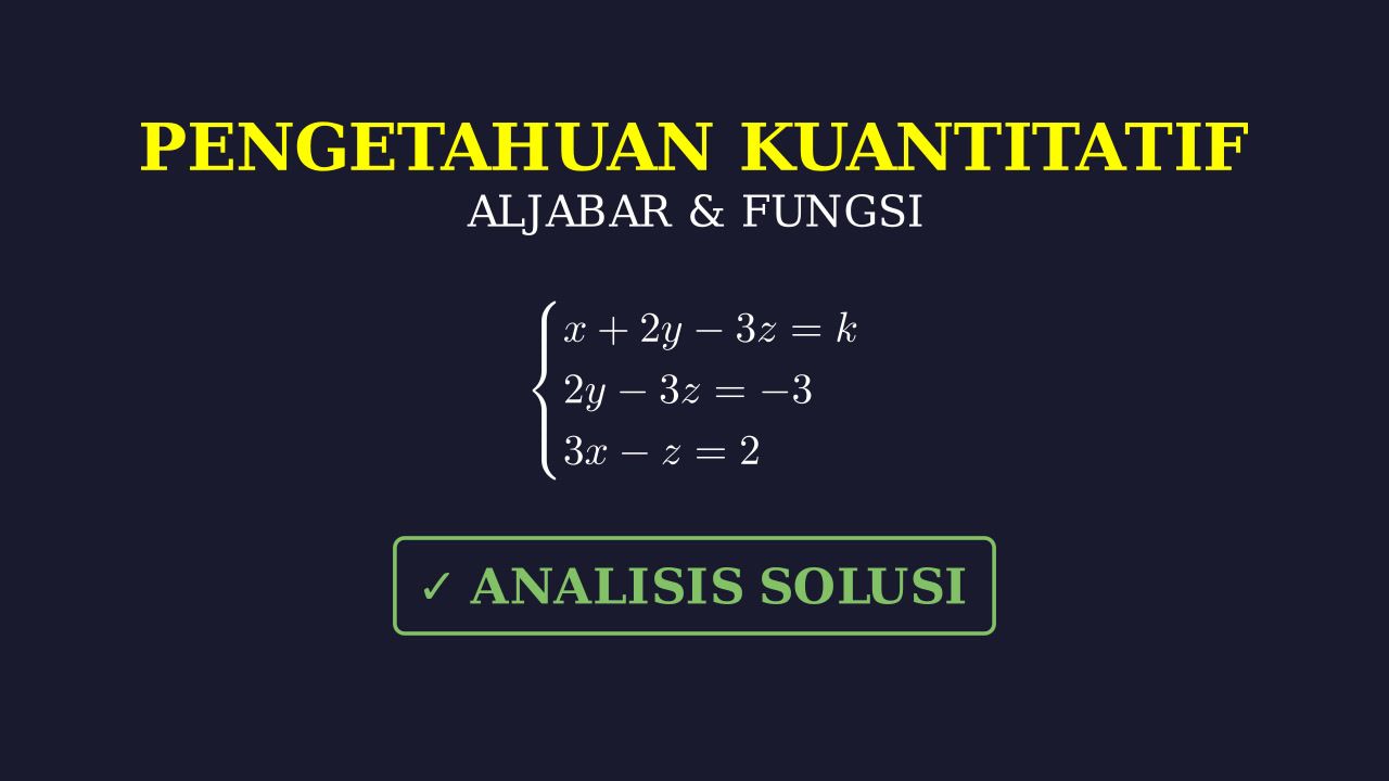 Menyelesaikan Sistem Persamaan Linear (SPLTV)