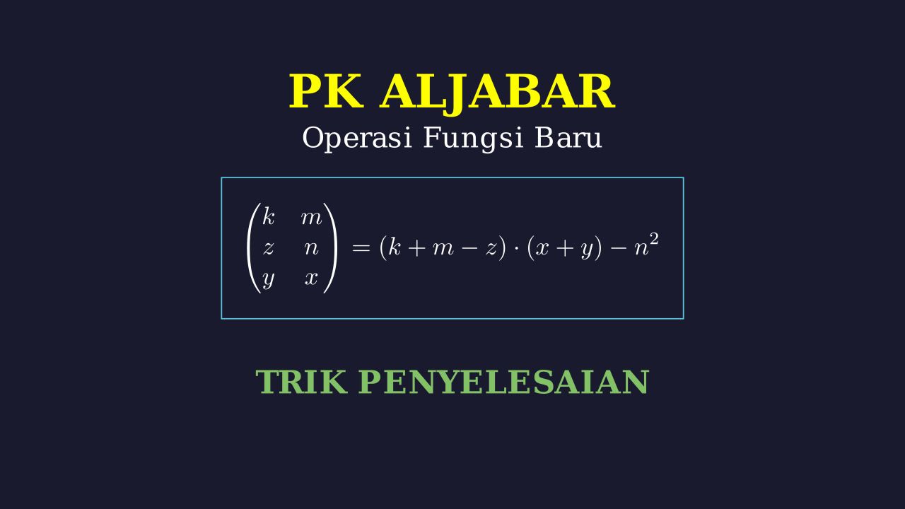 Operasi Bilangan Bentuk Matriks