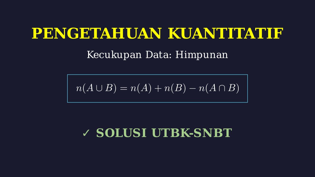 Kecukupan Data: Teori Himpunan