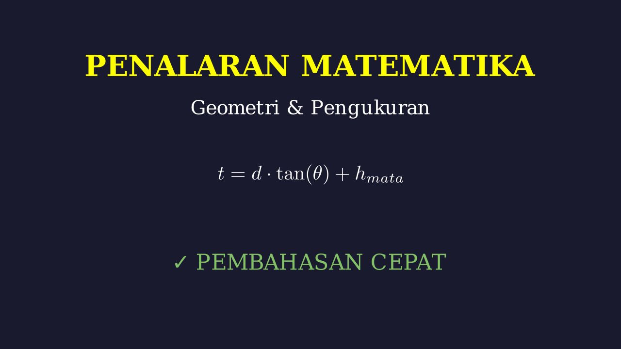 Trigonometri: Menghitung Tinggi Benda