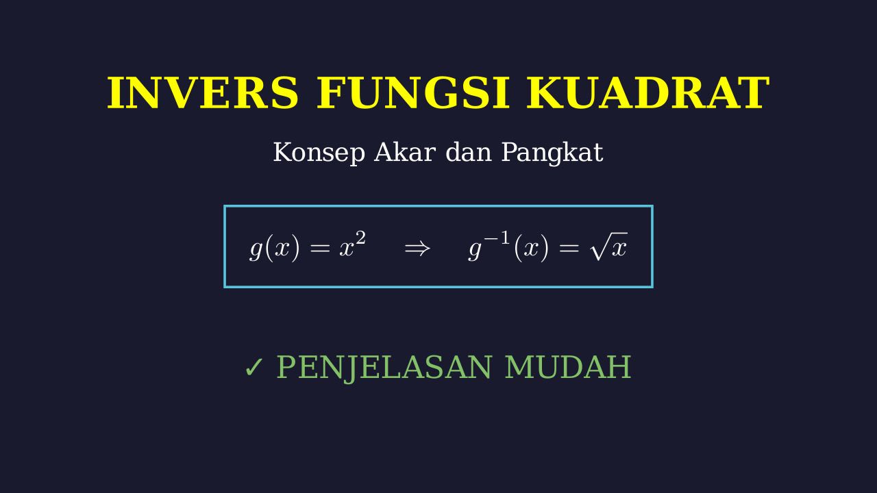 Menentukan Invers Fungsi Kuadrat