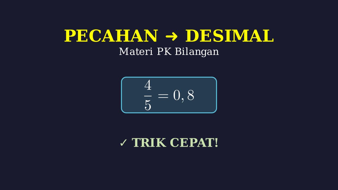 Mengubah Pecahan ke Desimal