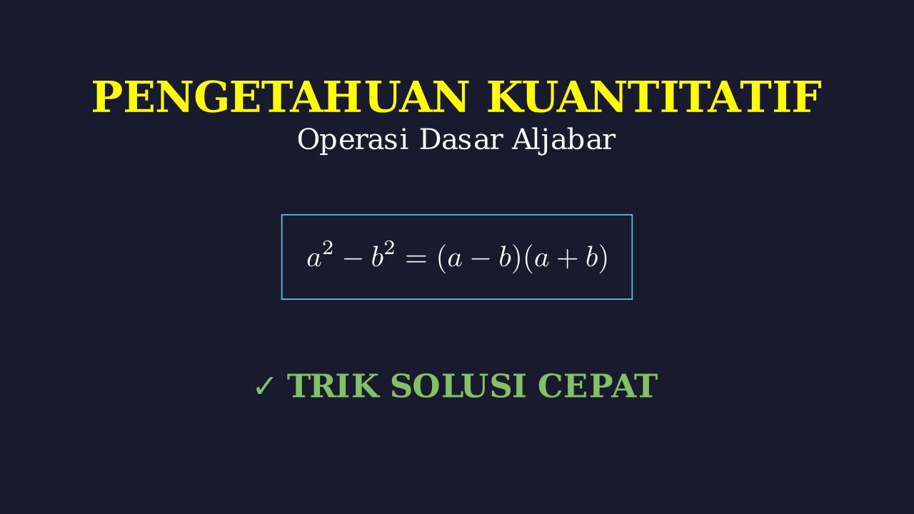 Operasi Dasar Aljabar
