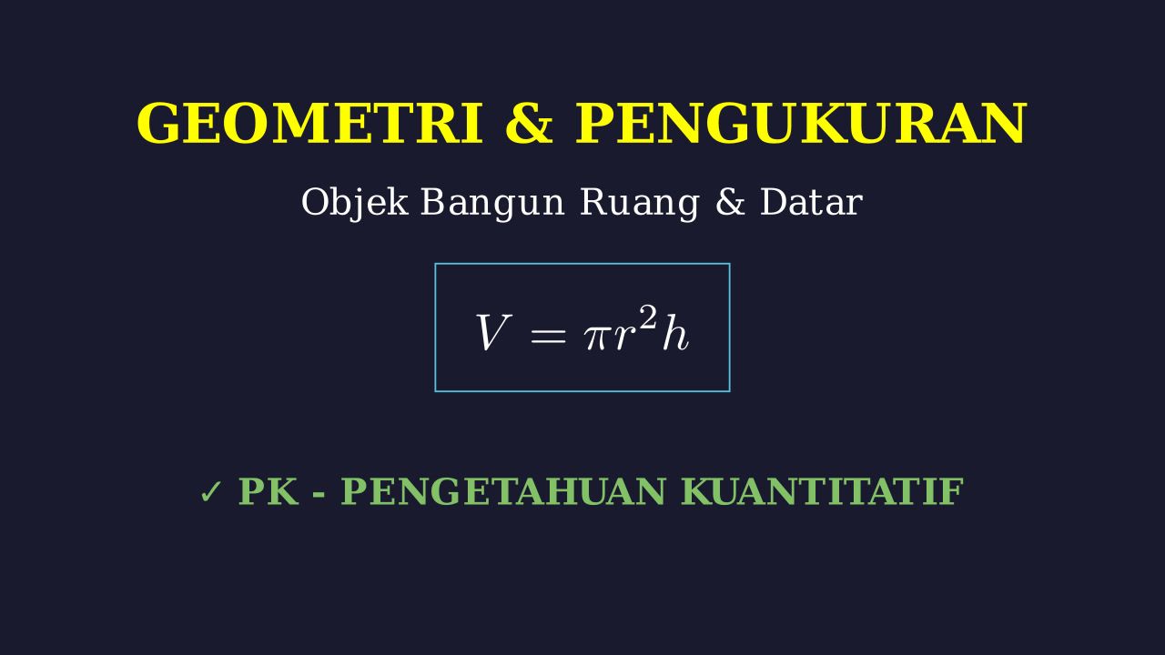 Objek dan Pengukuran Geometri