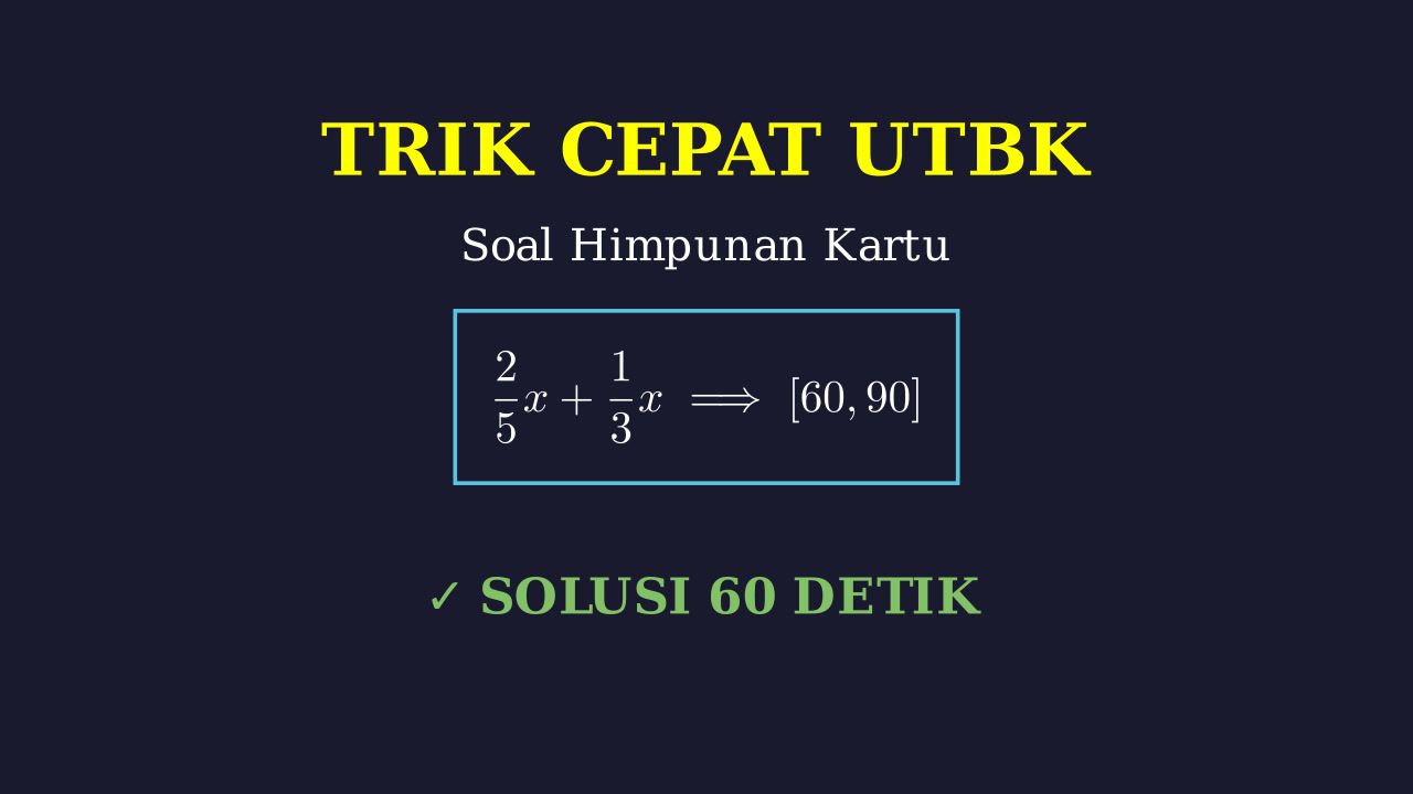 Trik Cepat Himpunan Kartu UTBK-SNBT