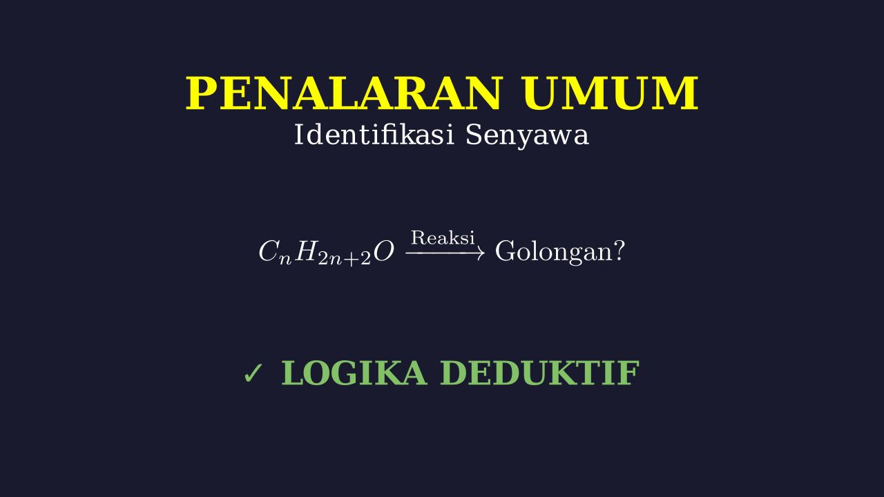 Identifikasi Senyawa Turunan Alkana