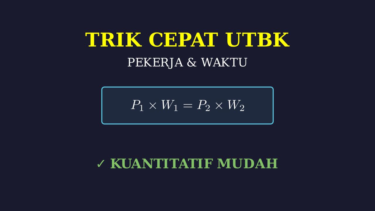 Trik Cepat UTBK: Pekerja & Waktu
