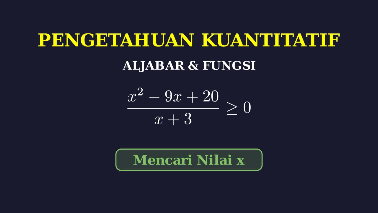 Pertidaksamaan Rasional