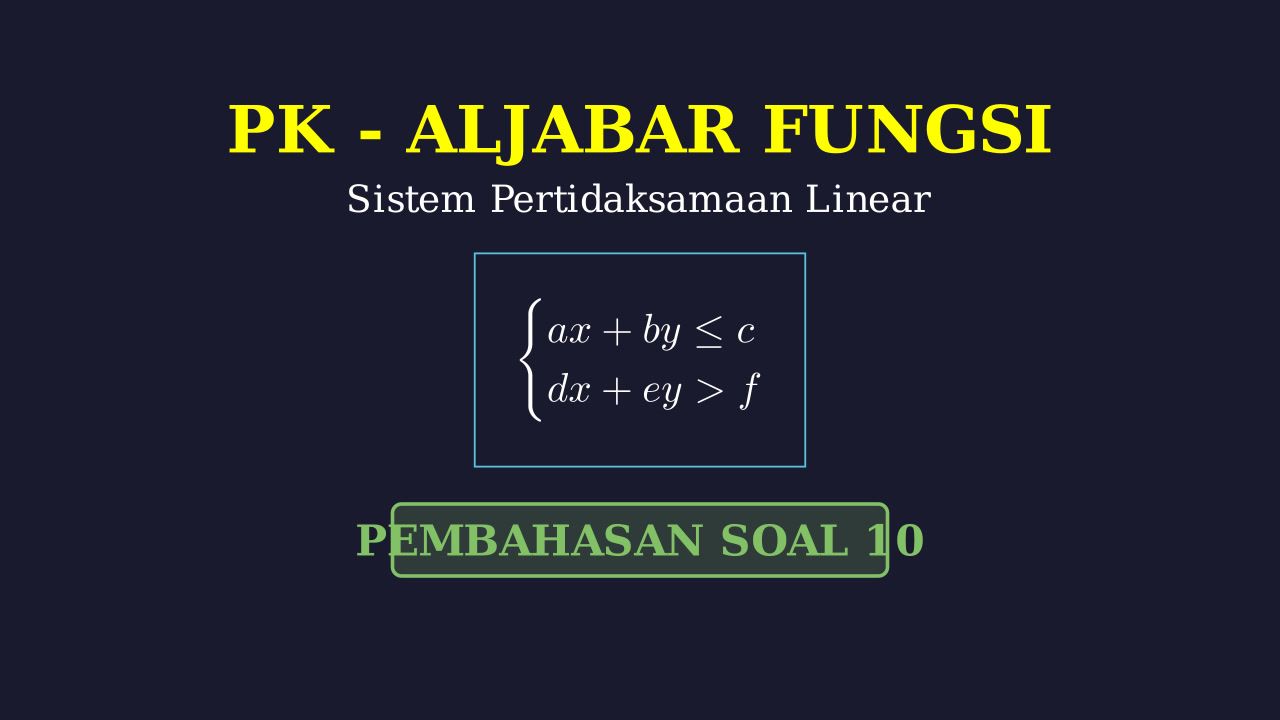 Menentukan Arsiran Sistem Pertidaksamaan Linear