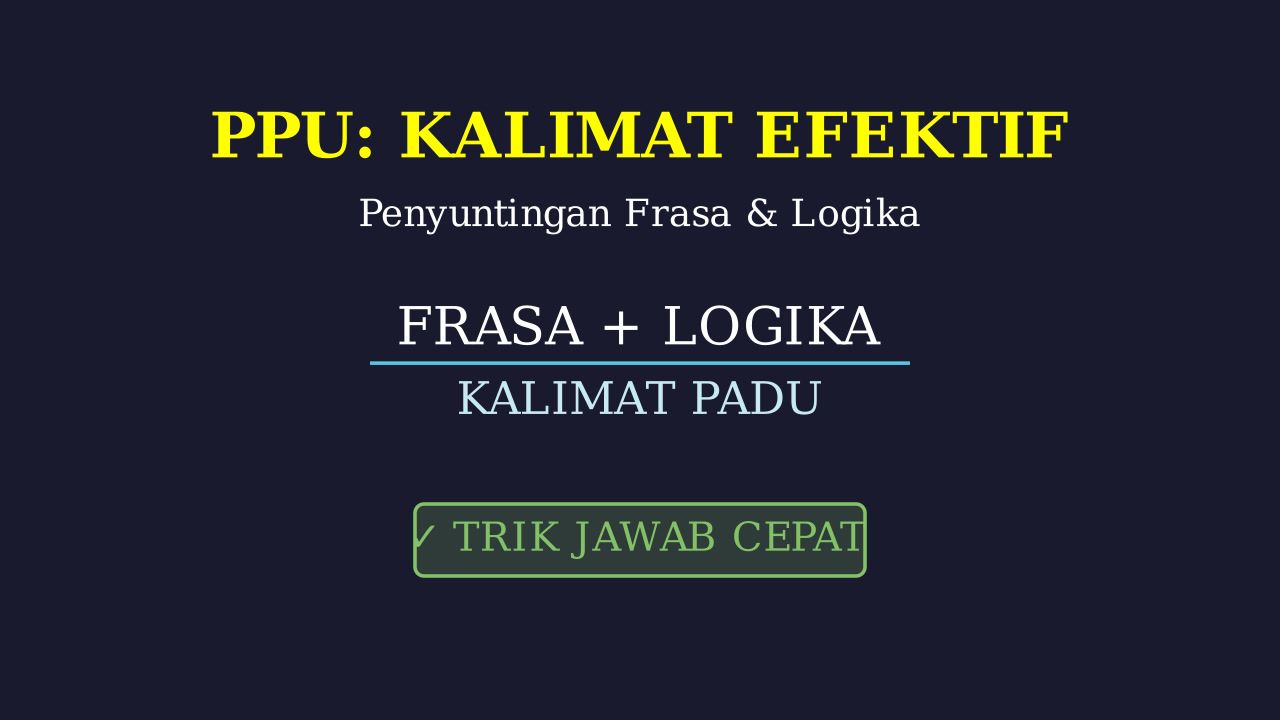 Menyunting Kalimat: Frasa dan Logika
